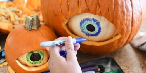 This Spooky Eyeball Pumpkin DIY Takes Pumpkin Carving to the Next Level