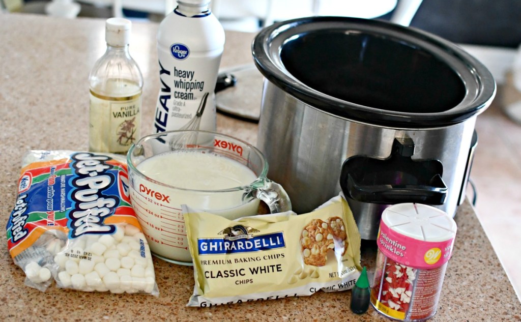making white hot chocolate in the slow cooker