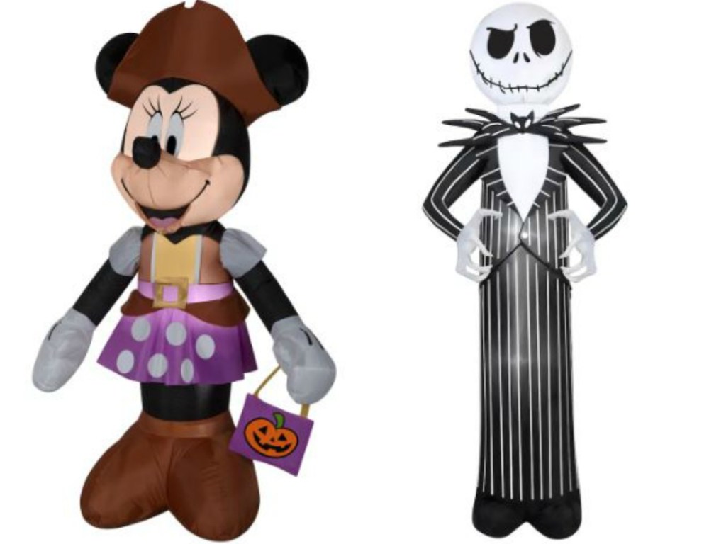 minnie mouse and skeleton inflatable