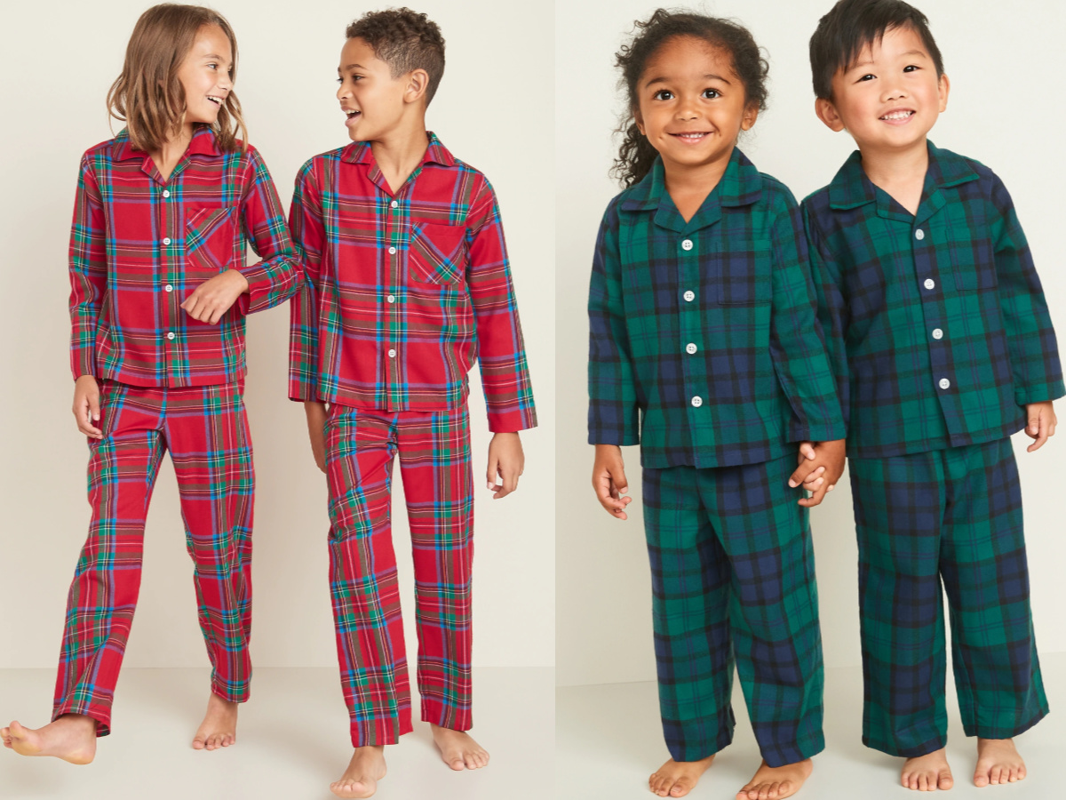 kids flannel pajamas