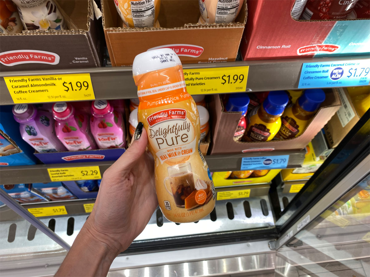 Seasonal Flavored Coffee Creamers Available at ALDI Butter Cookie
