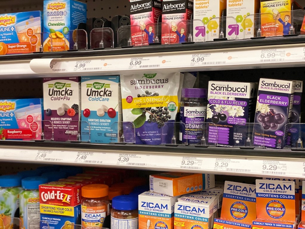 elderberry cough drops on Target Shelf
