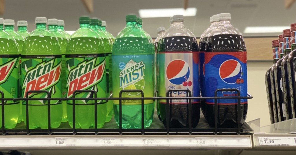 sierra mist 2-liter bottles in soda aisle