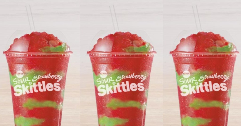 Skittles sour strawberry freeze