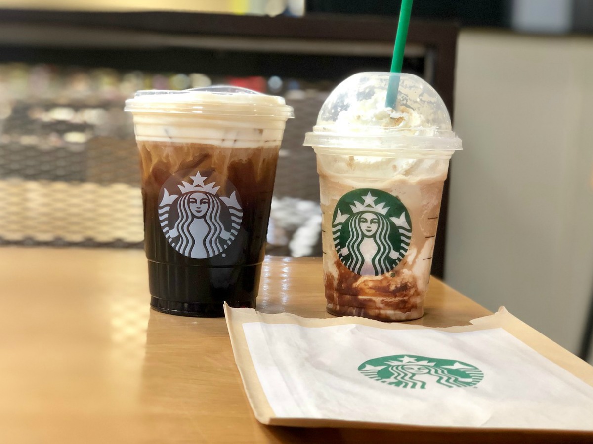 starbucks drink on a table