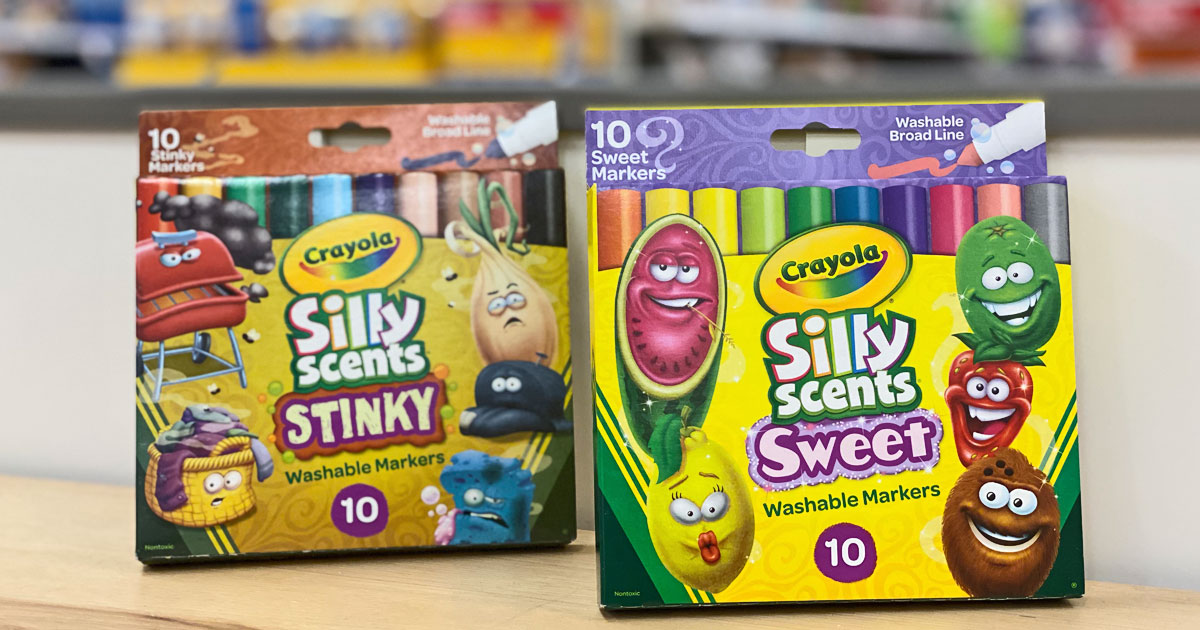 Crayola silly scents stinky and sweet scented markers