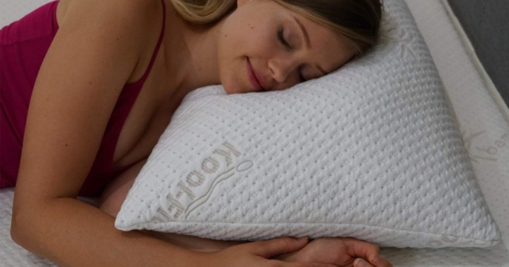 woman laying head down on pillow 