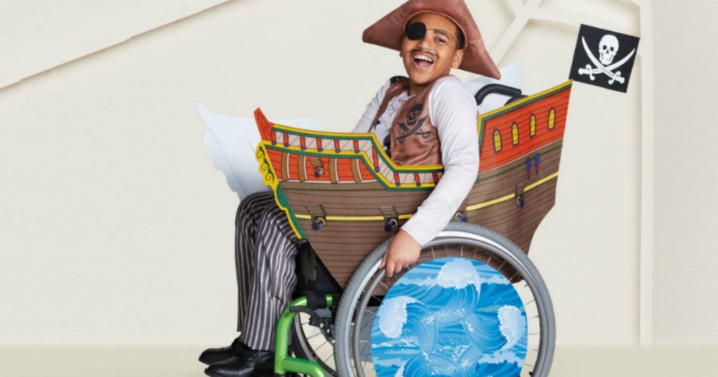 target adaptive pirate ship halloween costume for wheelchair