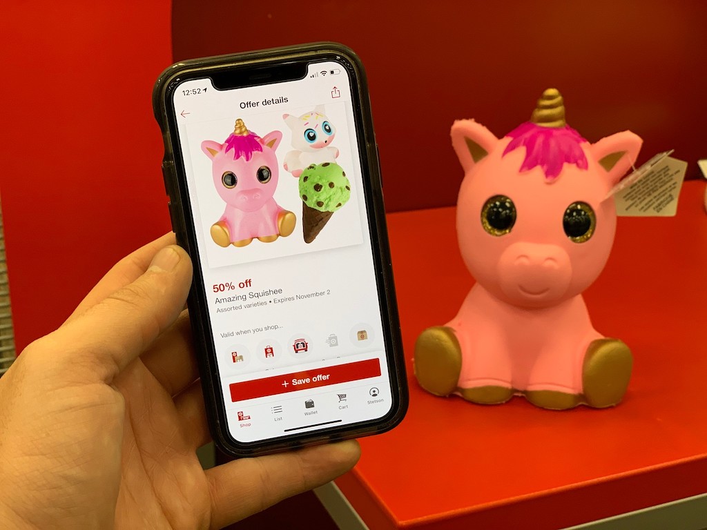 holdingb iPhone with Target Circle toy discount offer