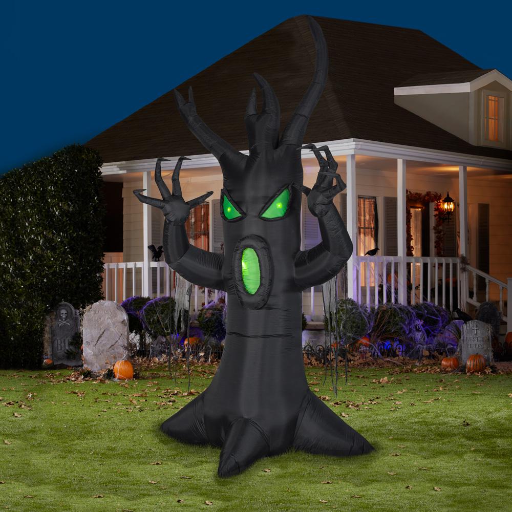 Inflatable Scary Tree in yard