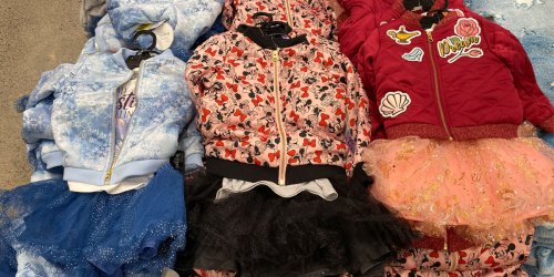 Disney Girls 3-Piece Outfits Just $19.99 at Costco | Includes Jacket, Tutu & Top