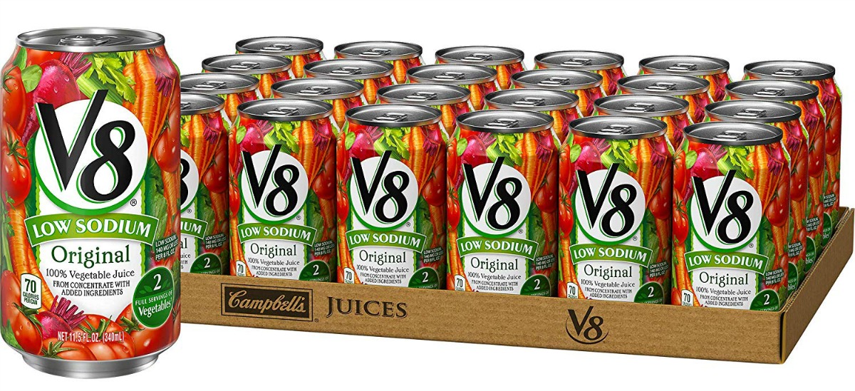 cans of v8 low sodium vegetable juice