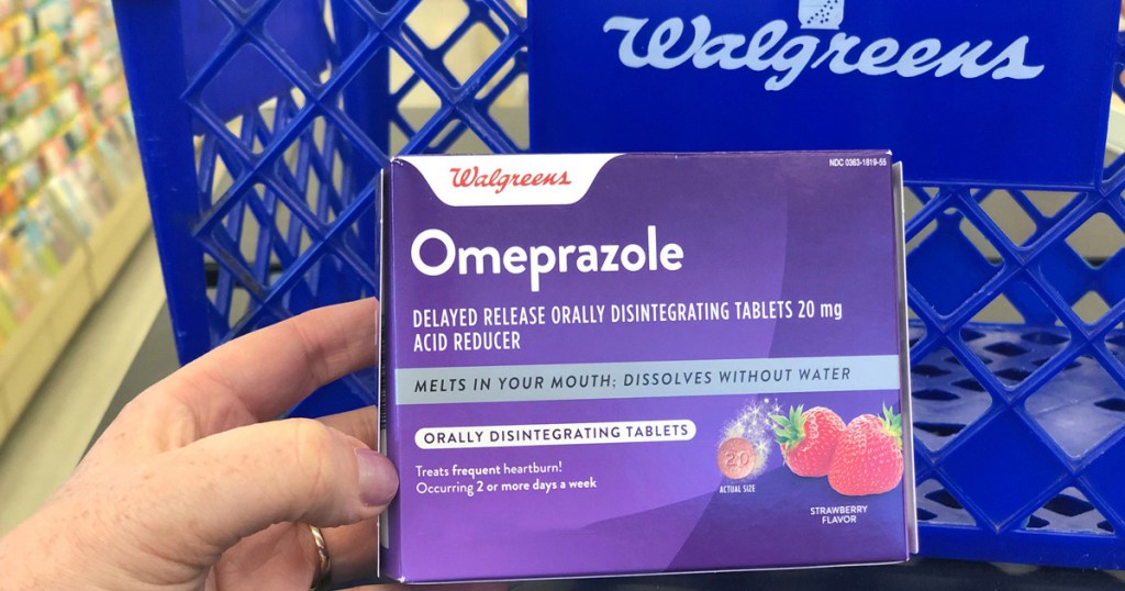 walgreen's omeprazole tablets with shopping basket