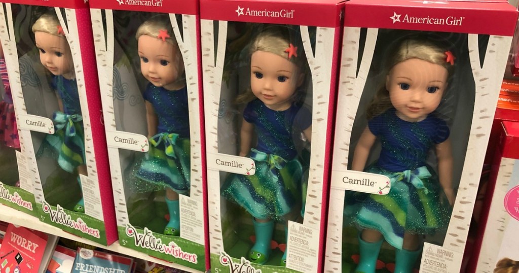 dolls on store shelf