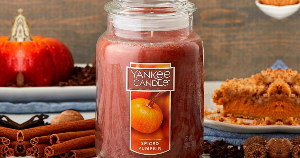 yankee candle spiced pumpkin candle