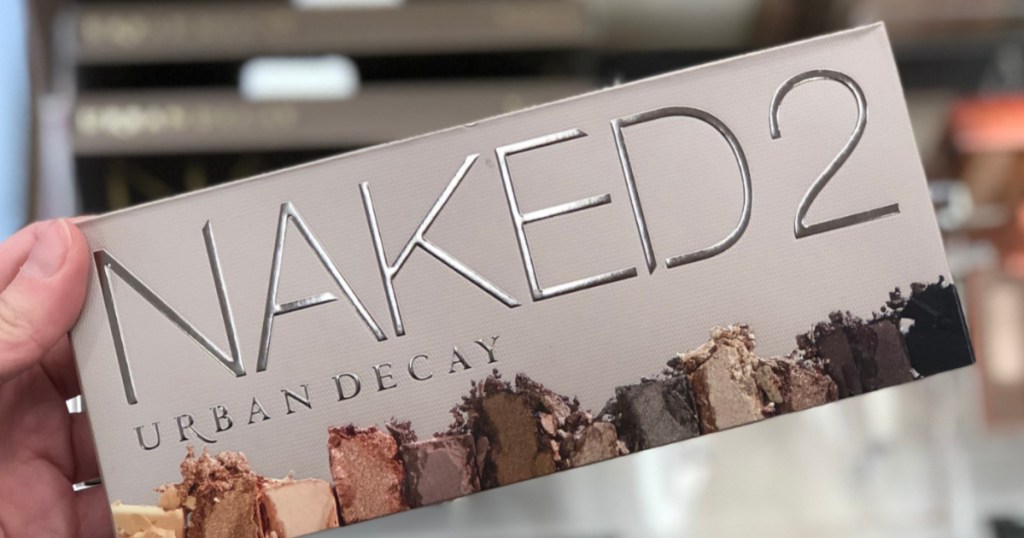 Hand holding Urban Decay Naked2 Palette