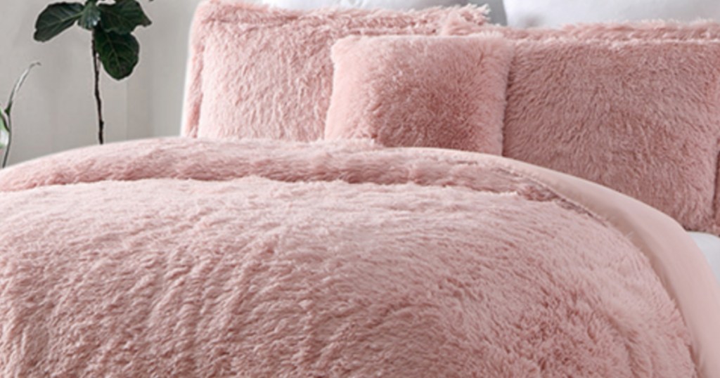 Shaggy Pink Blanket on Bed Zulily