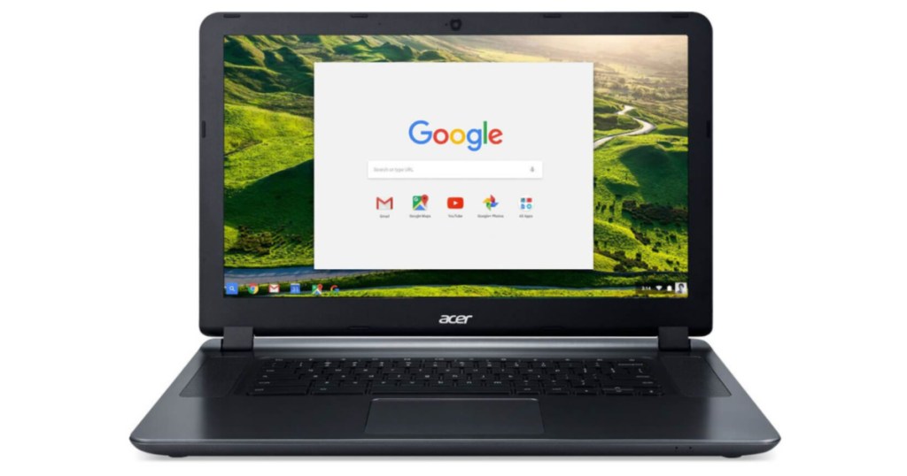 acer chromebook open and on