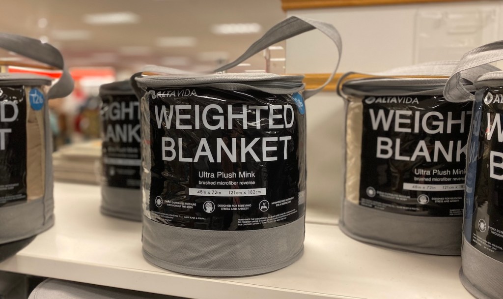 Altavida Weighted Blankets on shelf at Kohl's