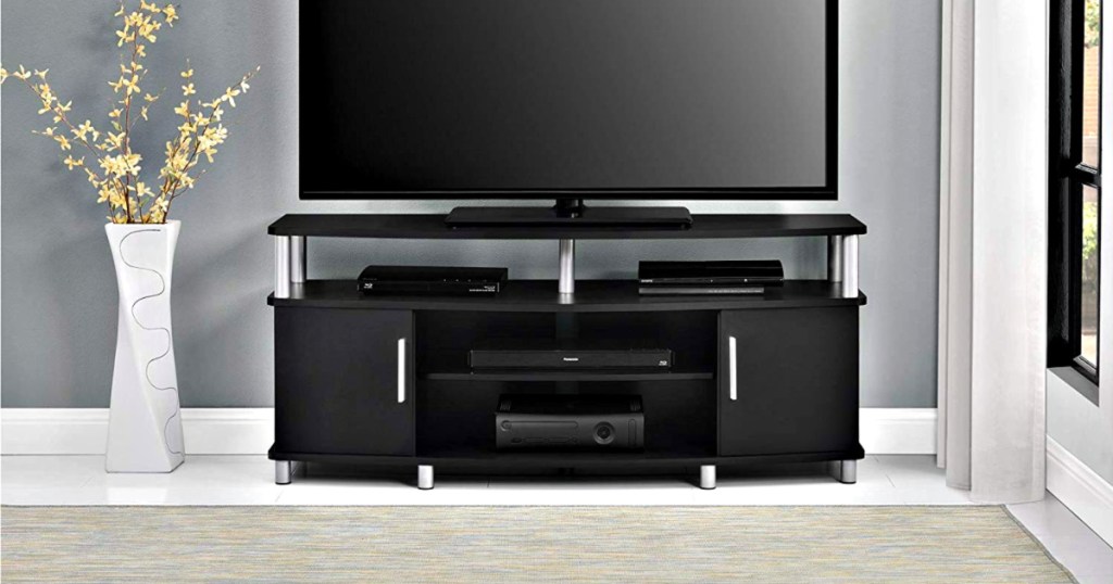 Ameriwood Home Carson TV Stand for TVs up to 50" in Black