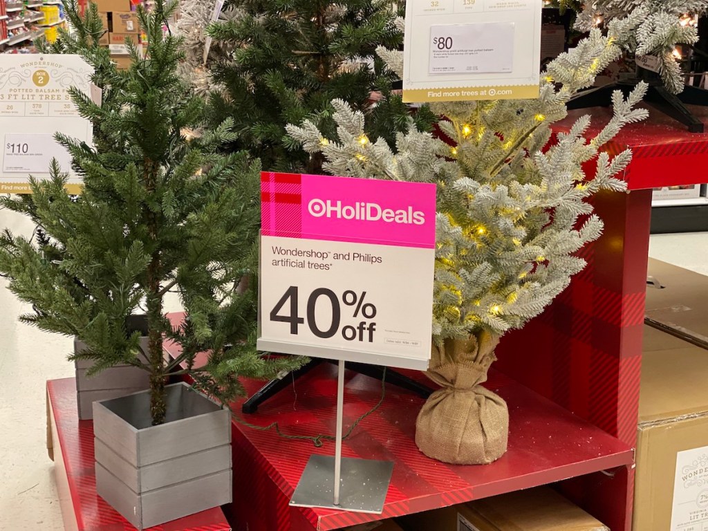 Small Artificial Trees w/ lights at Target