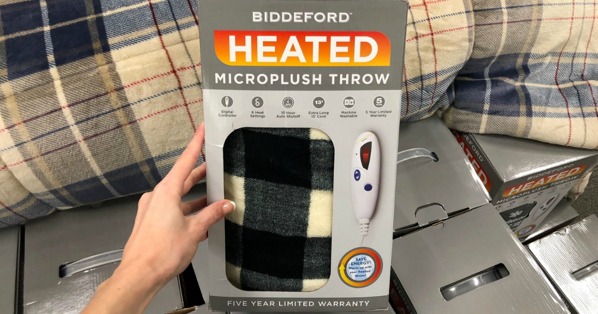 Biddeford Heated Microplush Throw