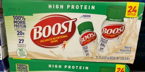 BOOST High Protein with Fiber Complete Nutritional Drink 24 Pack Just $18.54 Shipped on Amazon (Regularly $27)