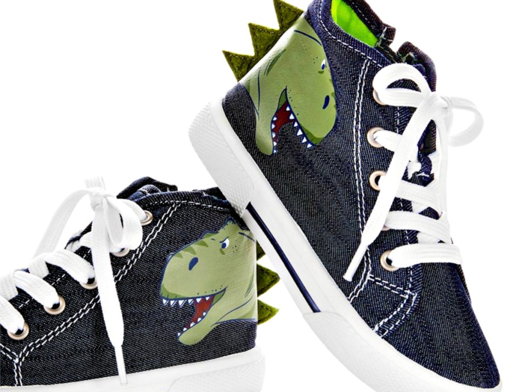 Boys Navy Dinosaur Nash Sneakers