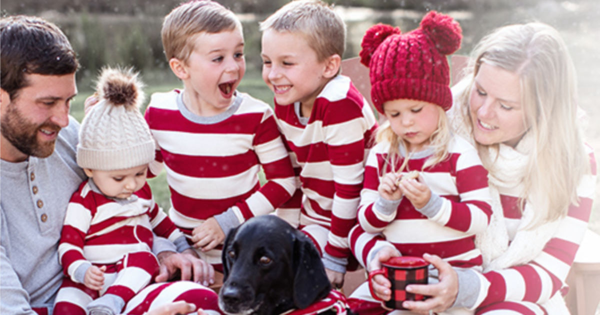 Rugby stripe family discount pajamas