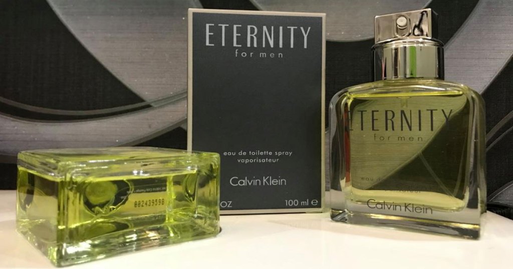 Calvin Klein Eternity Eau De Toilette Spray Cologne for Men on a table