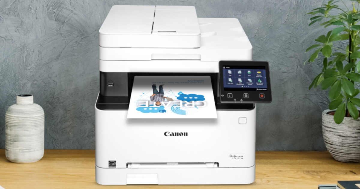 Canon Color imageCLASS All-In-One Wireless Laser Printer on desk