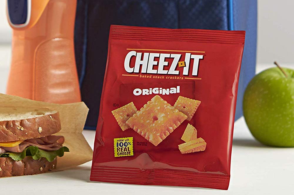 Cheez-It Original next to sandwich