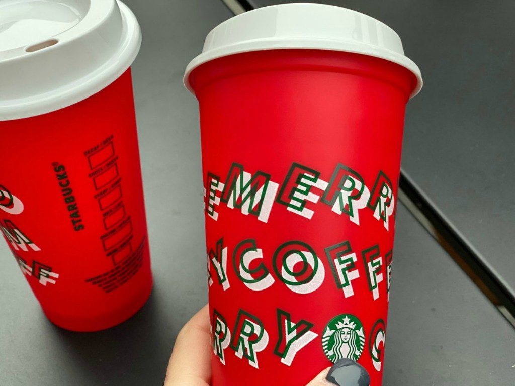 Starbucks Reusable Holiday Cups 2024 Opal Vivyan