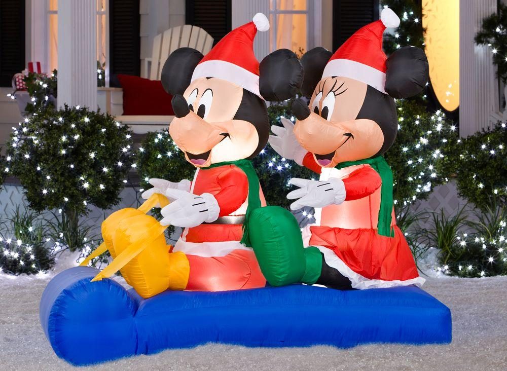 Disney shops Mickey and Minnie Christmas Inflatable with Christmas Tree