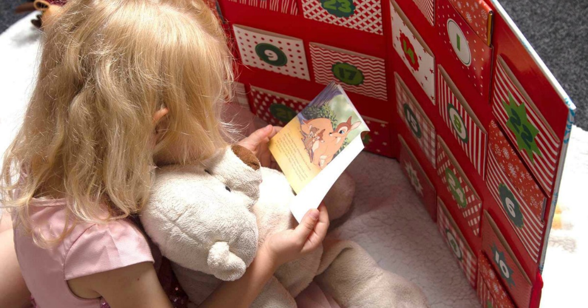 Girl reading Bambi book from Disney Storybook Collection Advent Calendar