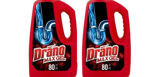 Drano Max Gel HUGE 80oz Bottle Twin Pack Only $7.86 Shipped at Amazon