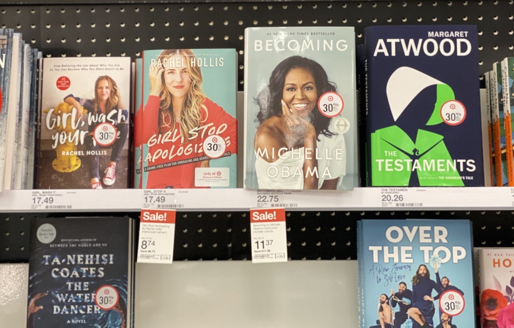 Girl, Stop Apologizing and Becoming on shelf at Target