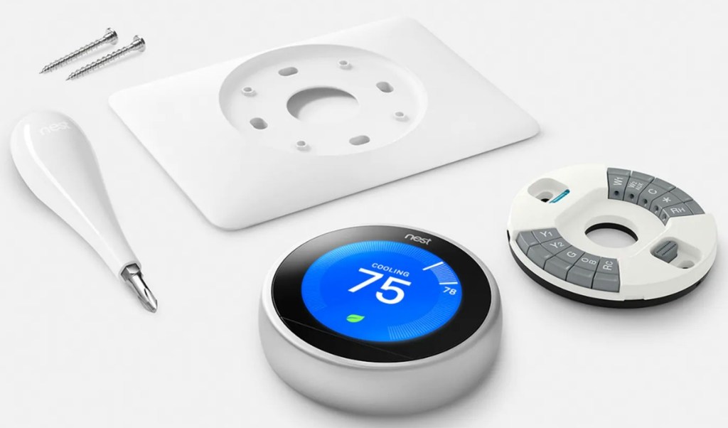Google Nest Learning Thermostat with all accessories