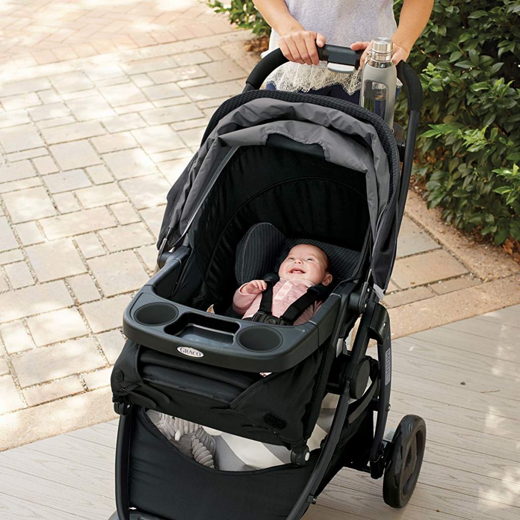 baby riding in a Graco Modes Travel System
