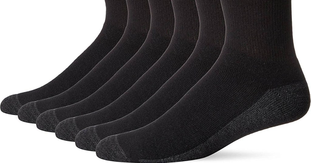 Hanes Men's 6-Pack Cushioned Socks Only $7 (Regularly $10)