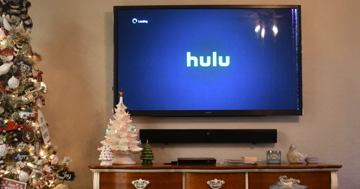 tv with Hulu on the screen