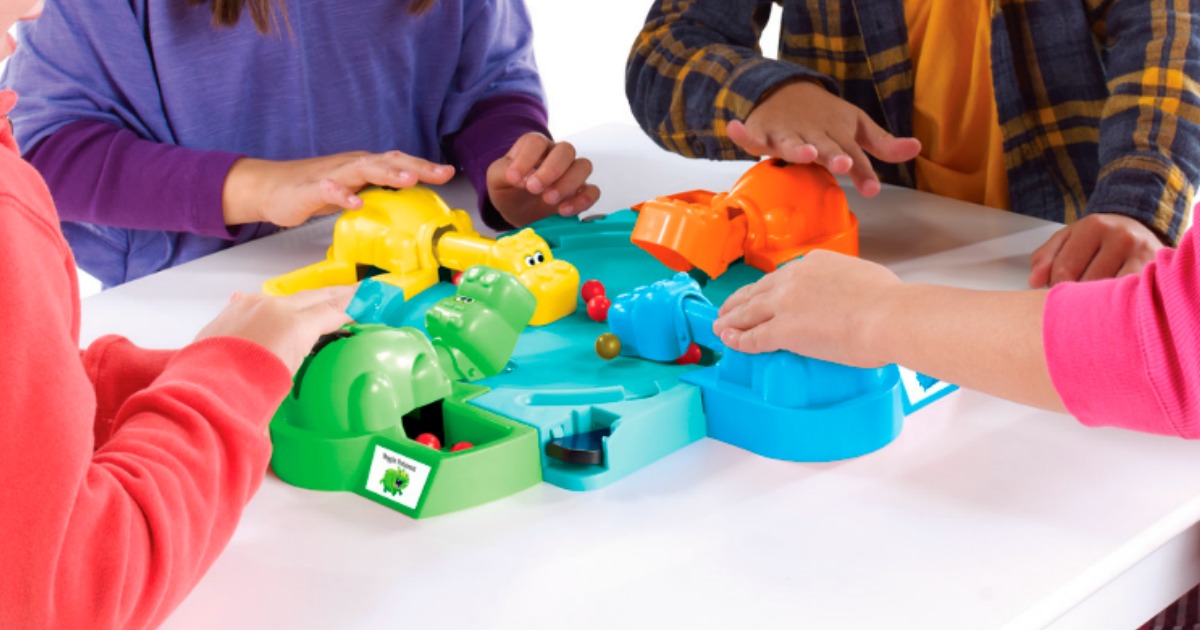 kids playing Hungry Hungry Hippo game