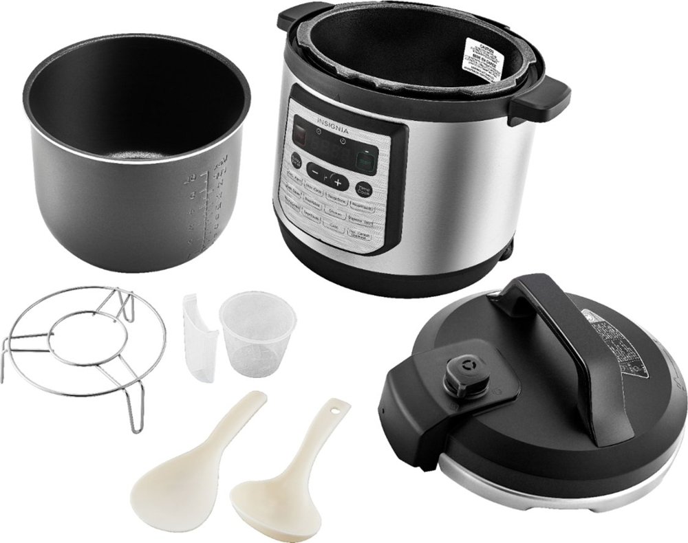 Insignia Pressure Cooker with contents