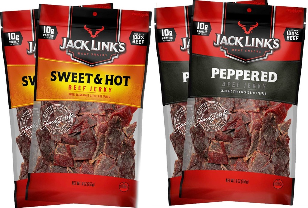 Four bags of beef jerky