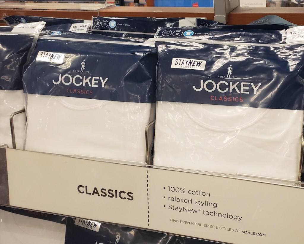 Jockey Men's T-Shirt 3-Packs as Low as $13.99 Each Shipped at Kohl's