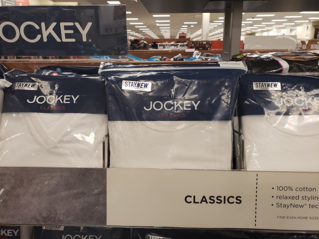 Jockey Shirts on shelf at Kohl's