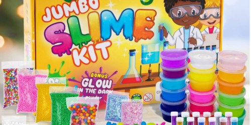 Jumbo DIY Slime Kit Only $17.47 on Amazon | Includes 18 Containers, Glitters, Beads & More