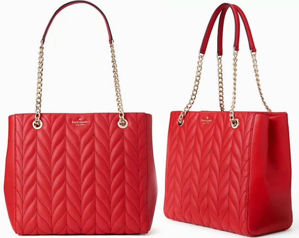 Kate Spade Briar Lane Quilted Willis Tote in red