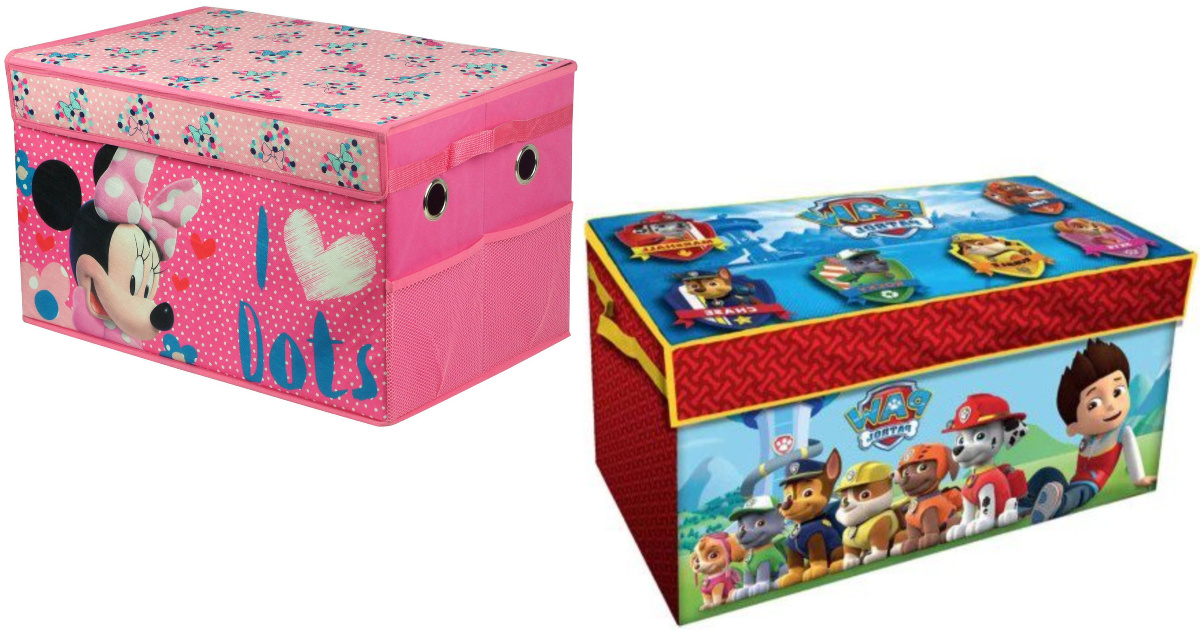 two kids character toy chests