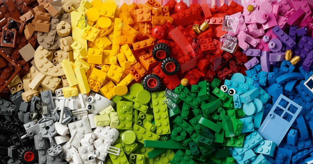 pile of colorful LEGO Blocks